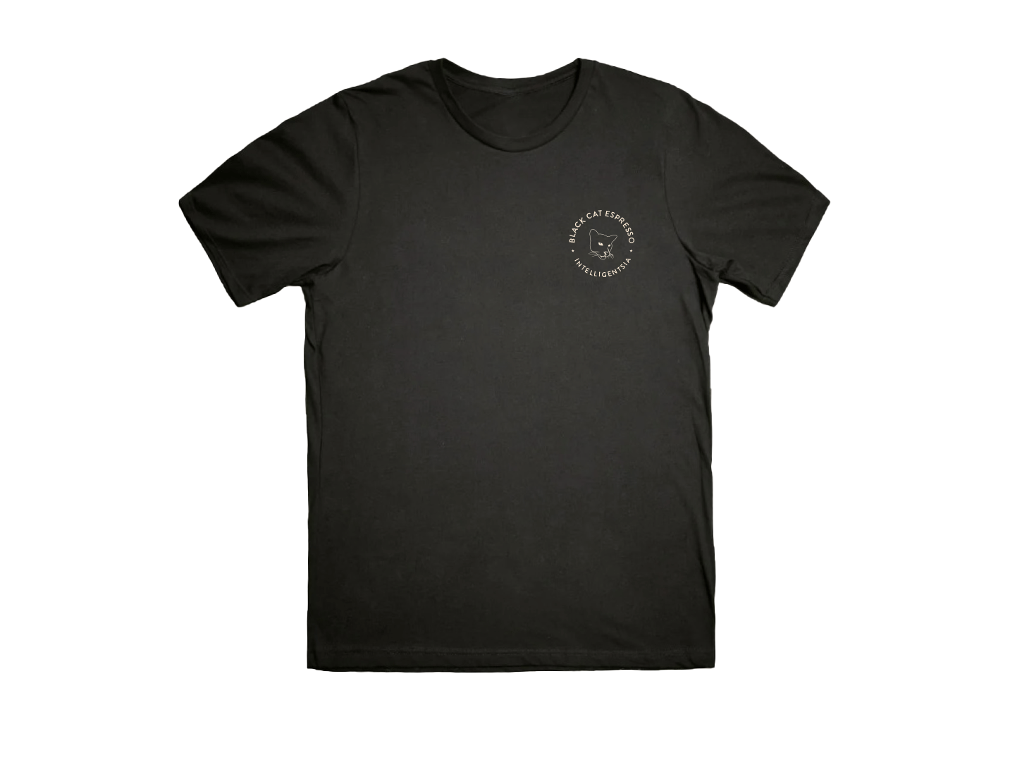 Black Cat Logo Tee in Black