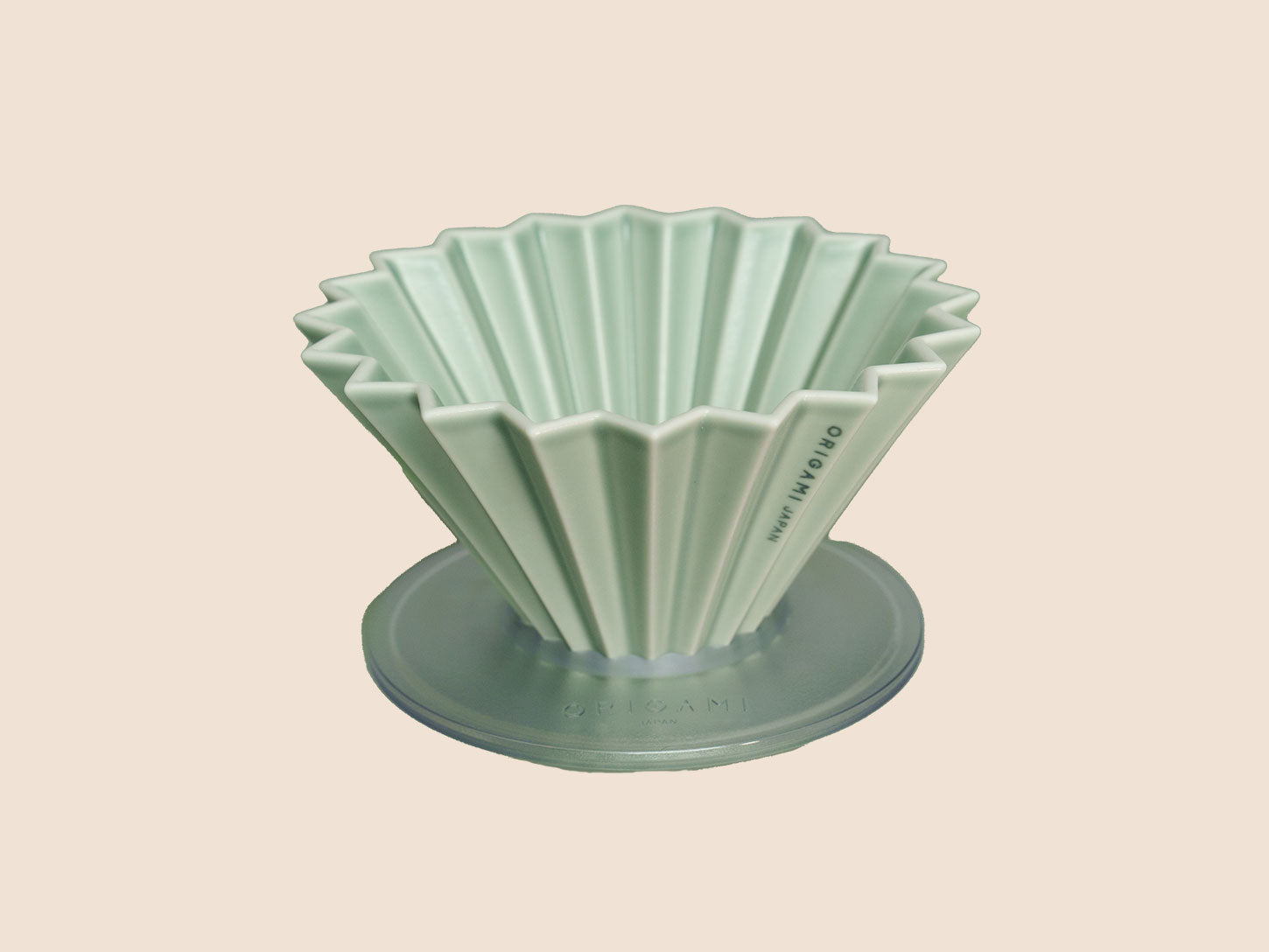 Matte Green Origami Dripper with Base
