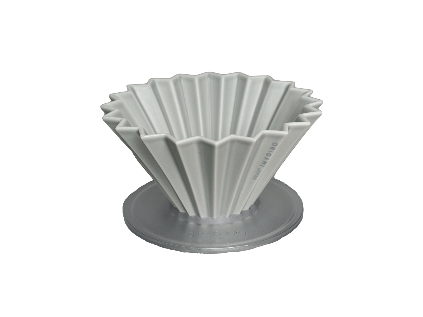 Matte Grey Origami Dripper with Base